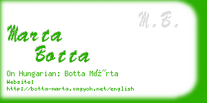 marta botta business card